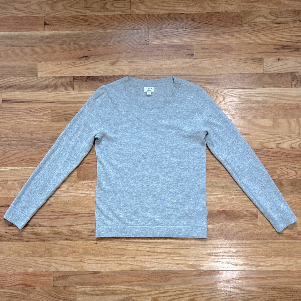 J.Crew Teddie Wool Blend Gray Long Sleeve Sweater XS
